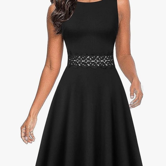 NWT OWIN Women's Vintage Floral Lace Flared A-Line Swing Casual - Picture 2 of 12